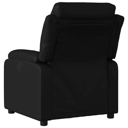 Elektrisk reclinerfåtölj svart konstläder