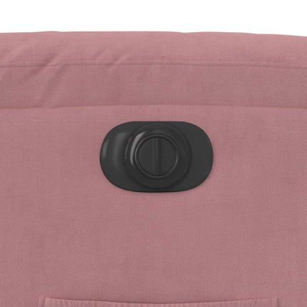 Elektrisk reclinerfåtölj rosa sammet