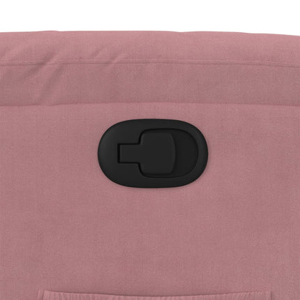 Reclinerfåtölj med uppresningshjälp rosa sammet