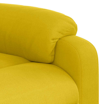 Reclinerfåtölj med uppresningshjälp gul sammet