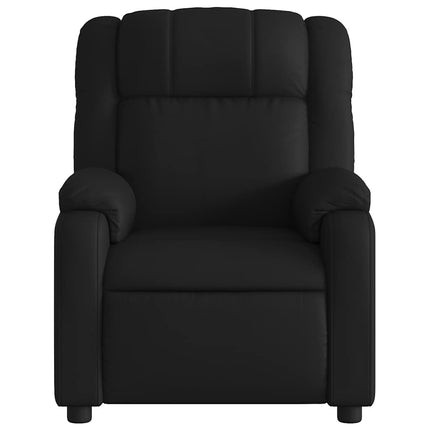 Elektrisk massagefåtölj svart konstläder