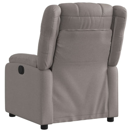 Elektrisk reclinerfåtölj taupe tyg