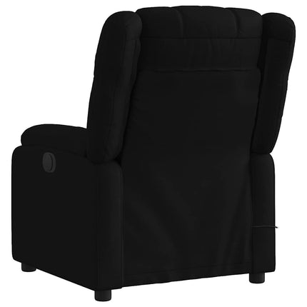 Elektrisk massagefåtölj med uppresningshjälp svart tyg