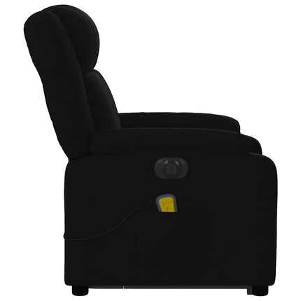 Elektrisk massagefåtölj med uppresningshjälp svart tyg