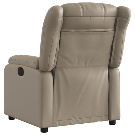 Elektrisk reclinerfåtölj cappuccino konstläder