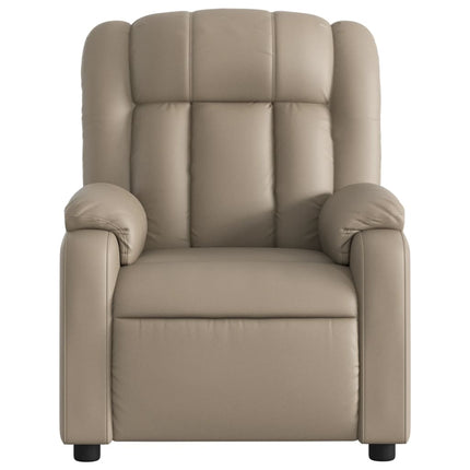 Elektrisk reclinerfåtölj cappuccino konstläder