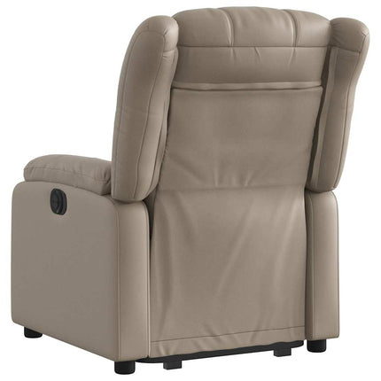 Reclinerfåtölj med uppresningshjälp cappuccino konstläder