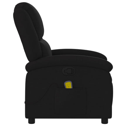 Massagefåtölj svart tyg