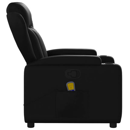 Massagefåtölj svart konstläder