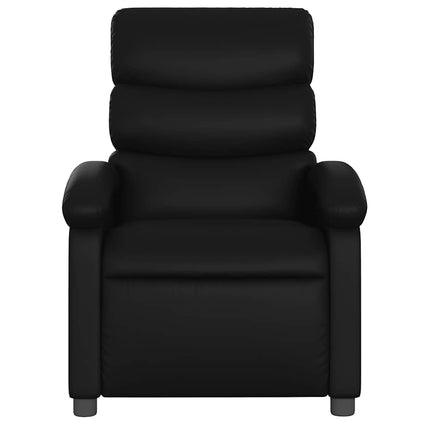 Massagefåtölj svart konstläder