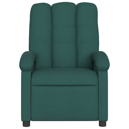 Massagefåtölj mörkgrön tyg