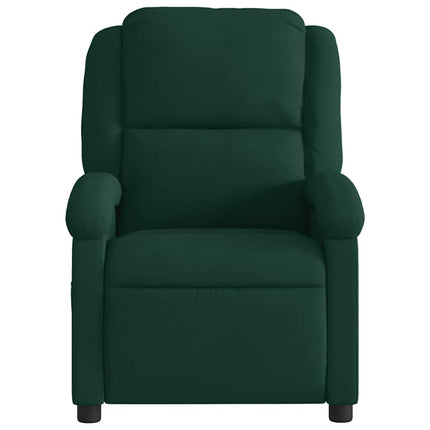 Massagefåtölj mörkgrön sammet