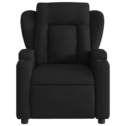 Massagefåtölj svart tyg