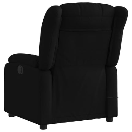 Massagefåtölj svart tyg