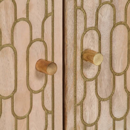 Sidoskåp 3 st 60x33x75 cm massivt mangoträ