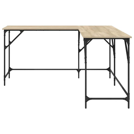 Skrivbord sonoma-ek 149x149x75 cm konstruerat trä