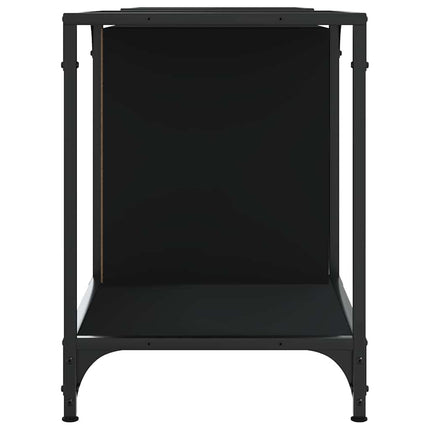 Tv-bänk svart 153x37x50 cm konstruerat trä