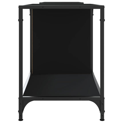 Tv-bänk svart 203x37x50 cm konstruerat trä