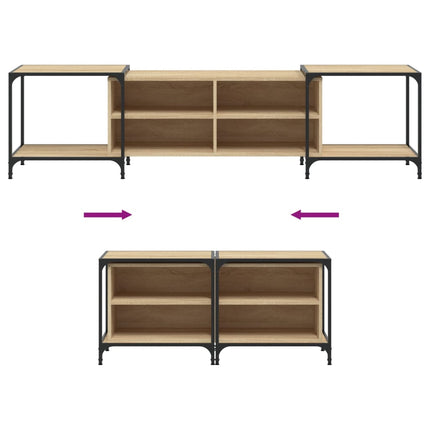 Tv-bänk sonoma ek 203x37x50 cm konstruerat trä