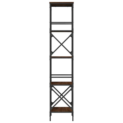 Bokhylla 5 hyllplan brun ek 59x35x171 cm konstruerat trä