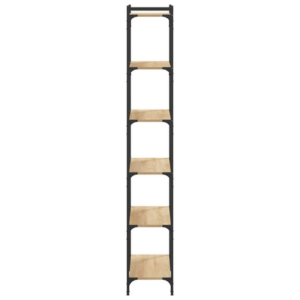 Bokhylla 6 hyllplan sonoma-ek 80x30x188 cm konstruerat trä