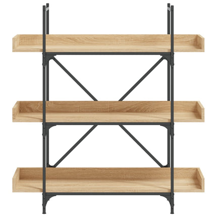 Bokhylla 3 hyllplan sonoma-ek 100x33x108,5 cm konstruerat trä