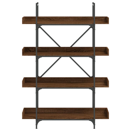 Bokhylla 4 hyllplan brun ek 100x33x145,5 cm konstruerat trä