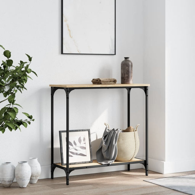 Konsolbord Sonoma Ek 75x30,5x75 cm Konstruerat trä