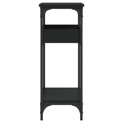 Konsolbord med hylla svart 75x29x75cm konstruerat trä