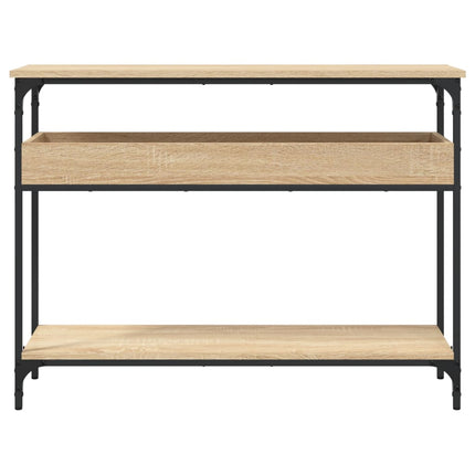 Konsolbord med hylla Sonoma Ek 100x29x75cm konstruerat trä