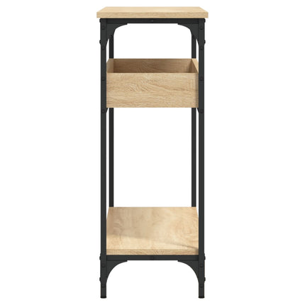 Konsolbord med hylla Sonoma Ek 100x29x75cm konstruerat trä