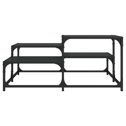 Soffbord svart 87,5x87,5x40 cm konstruerat trä