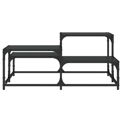 Soffbord svart 87,5x87,5x40 cm konstruerat trä