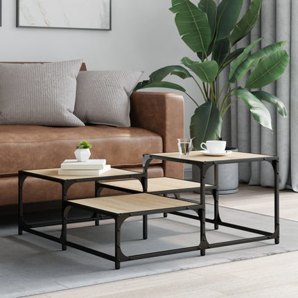 Soffbord sonoma-ek 87,5x87,5x40 cm konstruerat trä