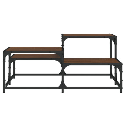 Soffbord brun ek 87,5x87,5x40 cm konstruerat trä