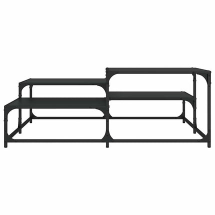 Soffbord svart 107x107x40 cm konstruerat trä
