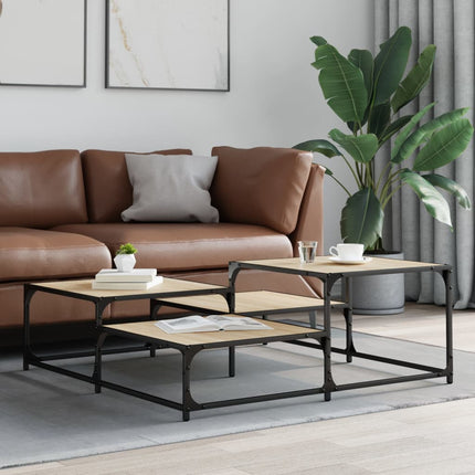 Soffbord sonoma-ek 107x107x40 cm konstruerat trä