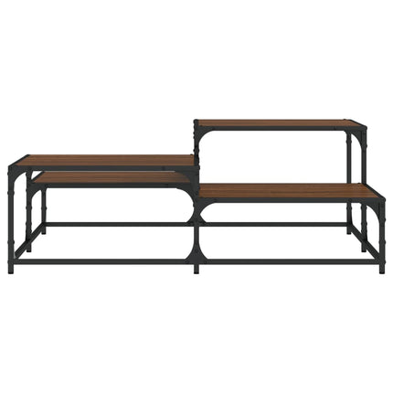 Soffbord brun ek 107x107x40 cm konstruerat trä