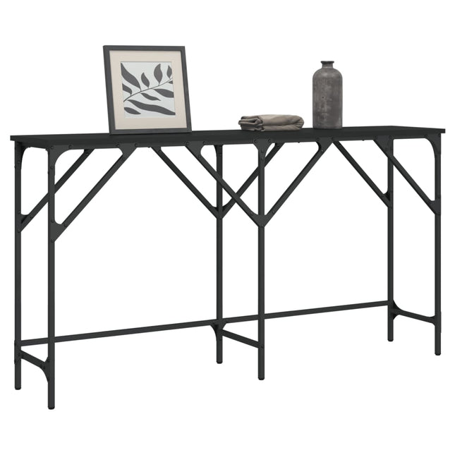 Konsolbord svart 140x29x75 cm konstruerat trä
