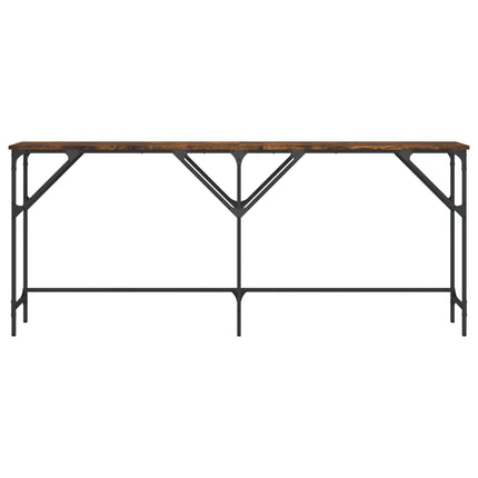 Avlastningsbord rökfärgad ek 180x29x75 cm konstruerat trä