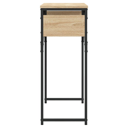 Avlastningsbord med hylla sonoma-ek 75x30x75cm konstruerat trä