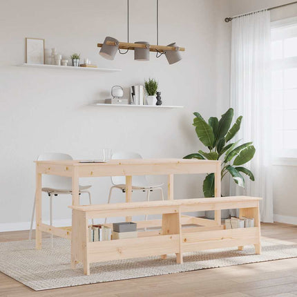 Hallbänk 160x28x45 cm massivt trä furu