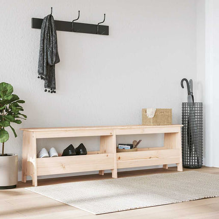 Hallbänk 160x28x45 cm massivt trä furu
