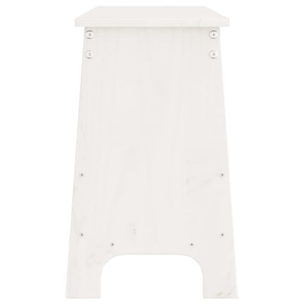 Skobänk vit 160x28x45 cm massiv furu
