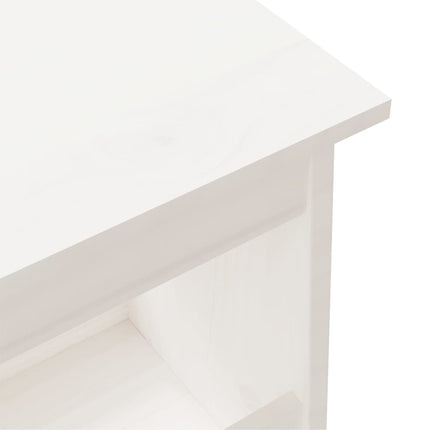 Skobänk vit 160x28x45 cm massiv furu