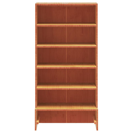 Skohylla vaxad brun 52x30x104 cm massiv furu