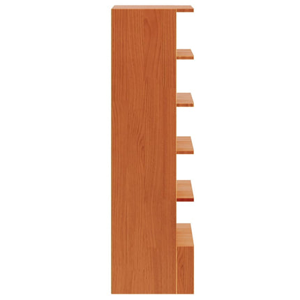 Skohylla vaxad brun 52x30x104 cm massiv furu