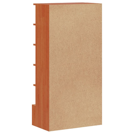 Skohylla vaxad brun 52x30x104 cm massiv furu