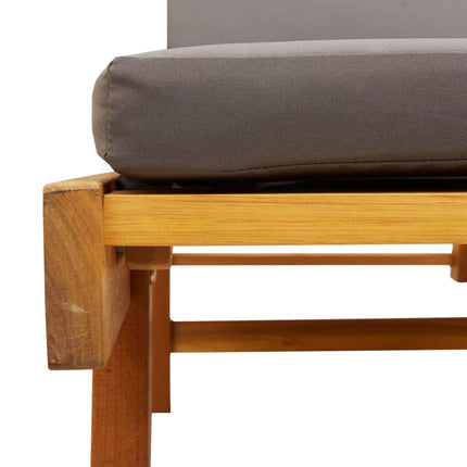 Solstolar 2 st med kuddar 200x68x83 cm massivt akaciaträ