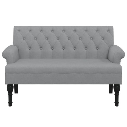 Bänk med ryggstöd ljusgrå 120x62x75,5 cm grå